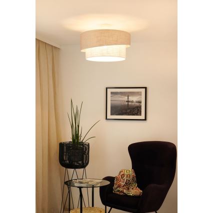 Brilagi - Anbauleuchte DOVER SHINE 1xE27/15W/230V d 50 cm grau/cremefarben
