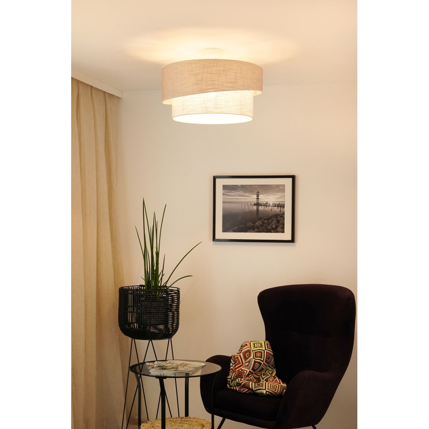 Brilagi - Anbauleuchte DOVER SHINE 1xE27/15W/230V d 50 cm grau/cremefarben