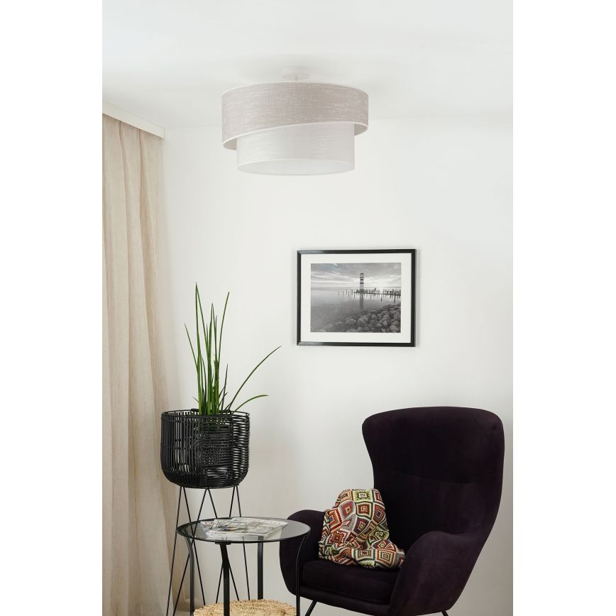 Brilagi - Anbauleuchte DOVER SHINE 1xE27/15W/230V d 50 cm grau/cremefarben