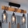 Brilagi - Anbauleuchte WOOD GLASS 3xE27/60W/230V Kiefer/Schwarz/Rauchgrau