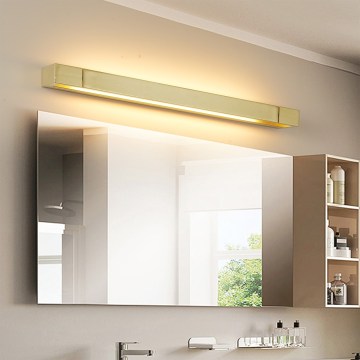 Brilagi - AQUA LINE LED-Spiegelleuchte für Badezimmer, 24 W, 230 V, 90 cm, IP44, goldfarben, CRI 90