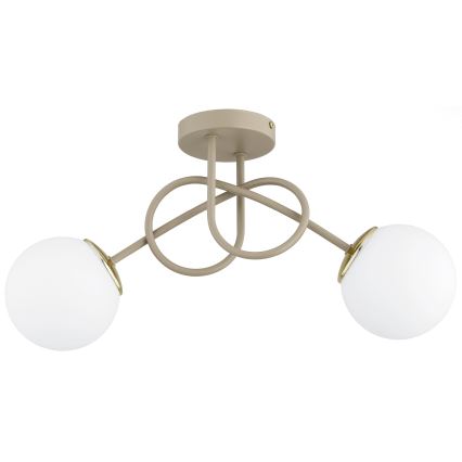 Brilagi - Aufbau-Deckenleuchte 2xE27/60W/230V, Beige/Gold