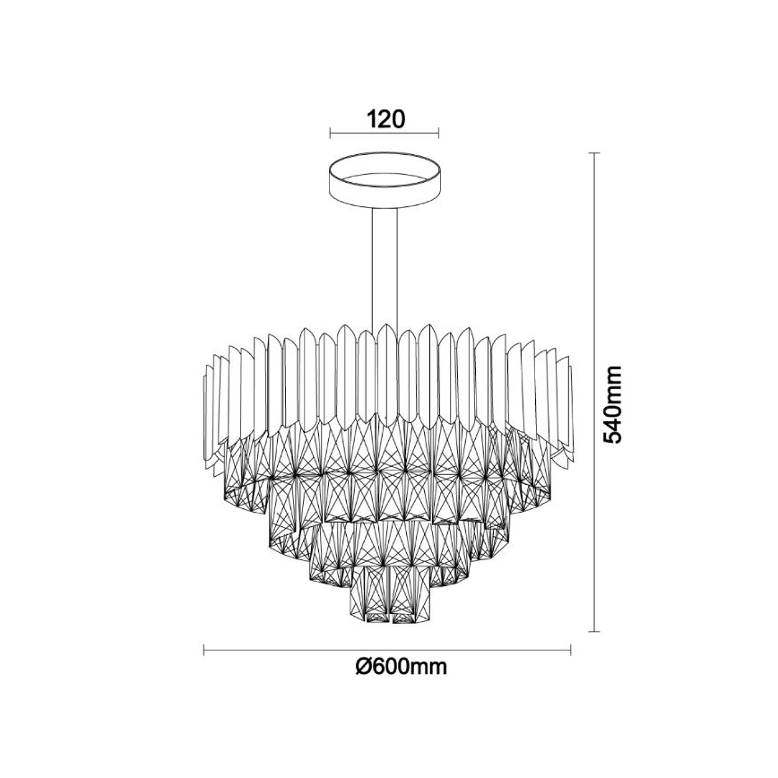 Brilagi - Aufbau-Deckenleuchte CARLOS 9x E14/40W/230V Ø 60 cm