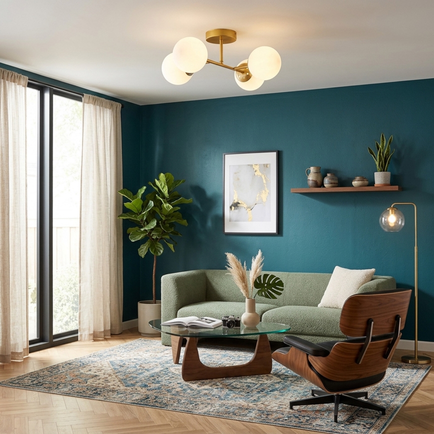 Brilagi - Aufbau-Deckenleuchte MALONY 4xE14/20W/230V goldfarben