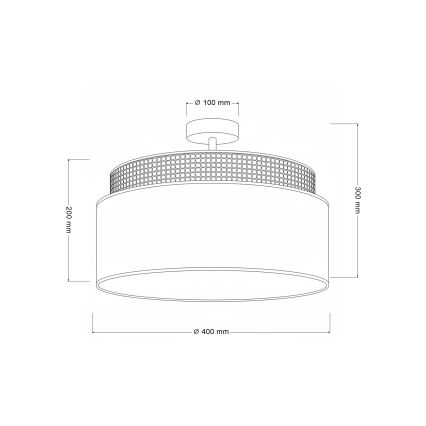 Brilagi - Aufbau-Deckenleuchte PADOVA 1xE27/60W/230V, Ø 40 cm, cremefarben