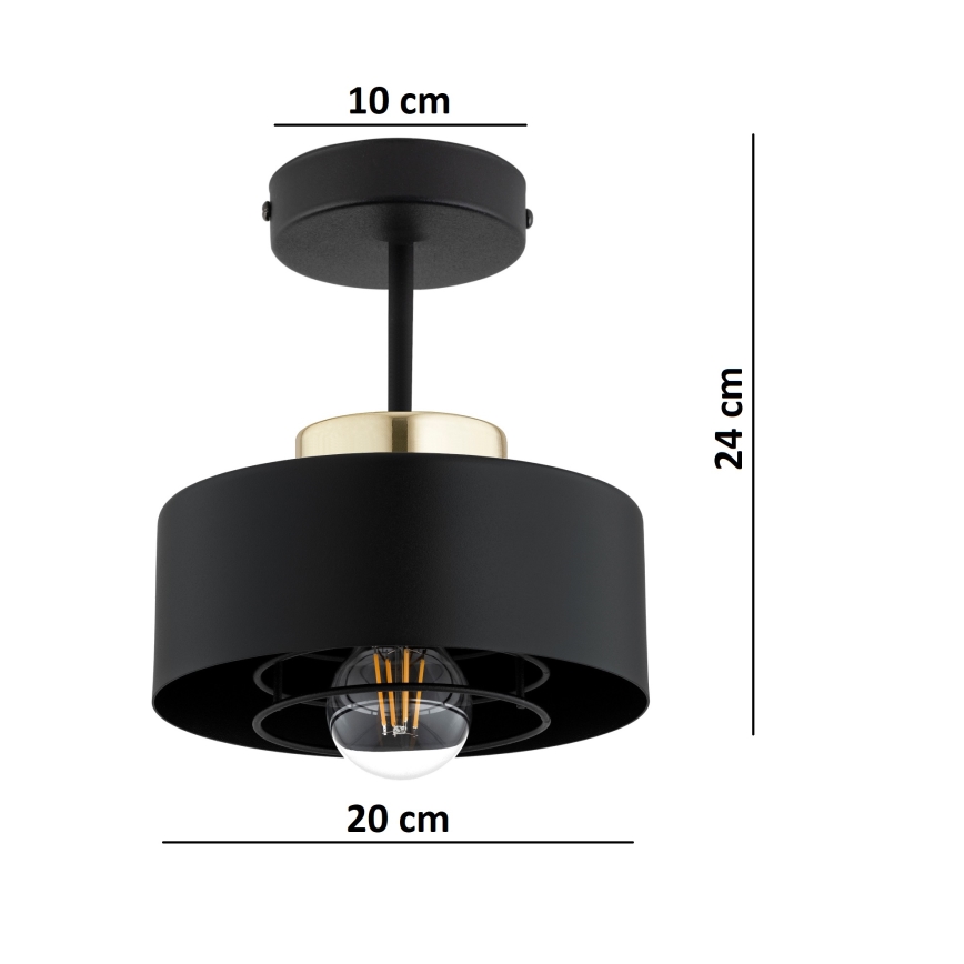 Brilagi - Aufbau-Deckenleuchte SPRING 1xE27/60W/230V schwarz/gold
