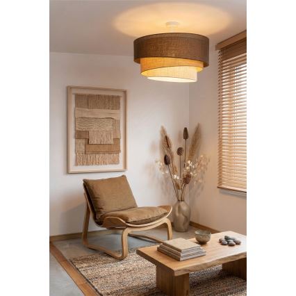 Brilagi - Aufbau-Deckenleuchte TRIO 3xE27/60W/230V, Durchmesser 60 cm, braun/beige/weiß