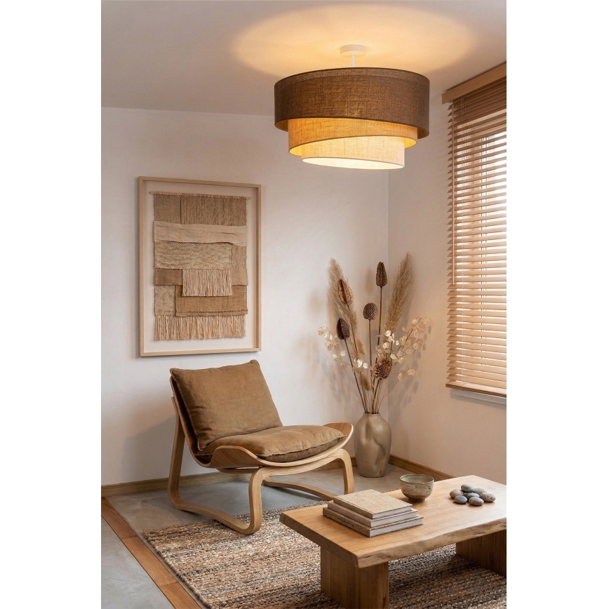 Brilagi - Aufbau-Deckenleuchte TRIO 3xE27/60W/230V, Durchmesser 60 cm, braun/beige/weiß