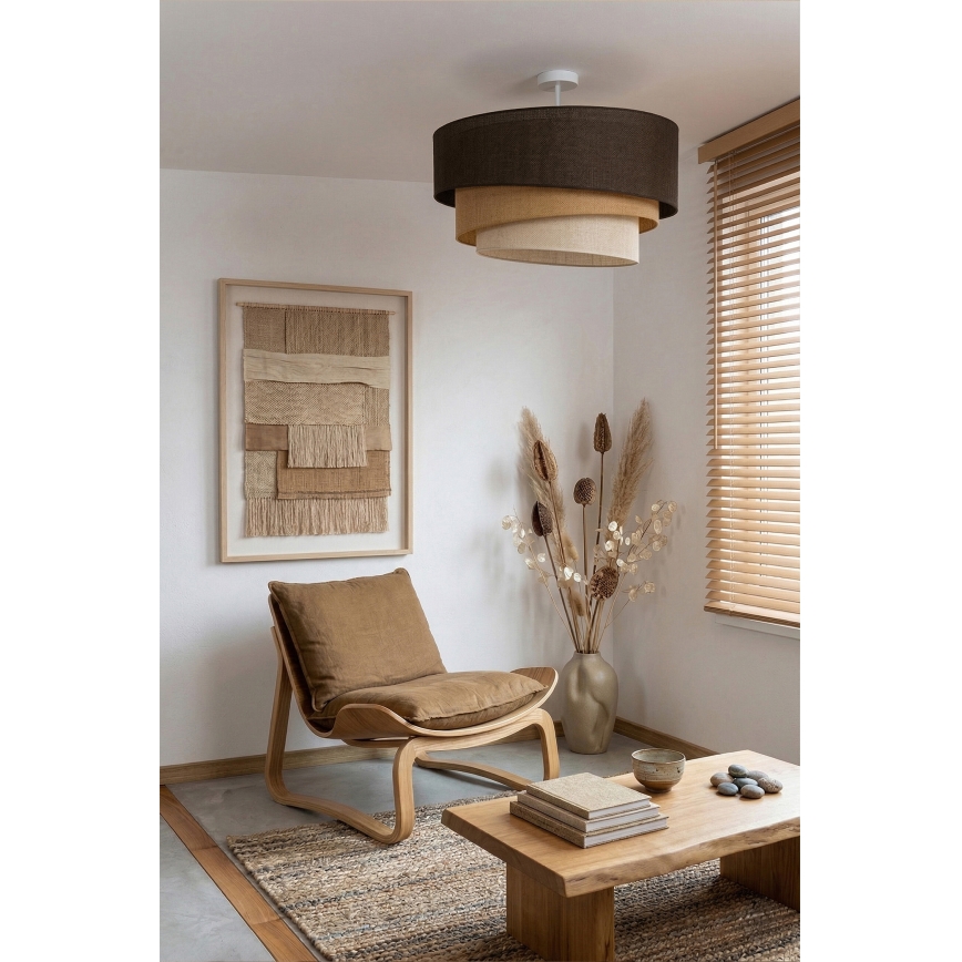 Brilagi - Aufbau-Deckenleuchte TRIO 3xE27/60W/230V, Durchmesser 60 cm, braun/beige/weiß