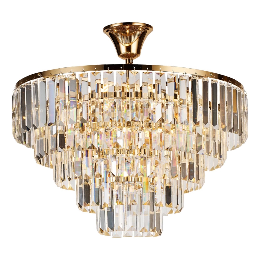 Brilagi - Aufbau-Kronleuchter CRYSTAL 5xE14/40W/230V golden