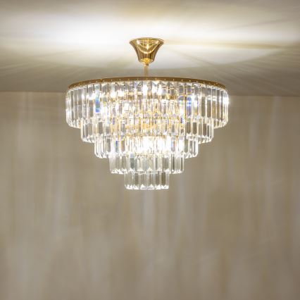 Brilagi - Aufbau-Kronleuchter CRYSTAL 5xE14/40W/230V golden