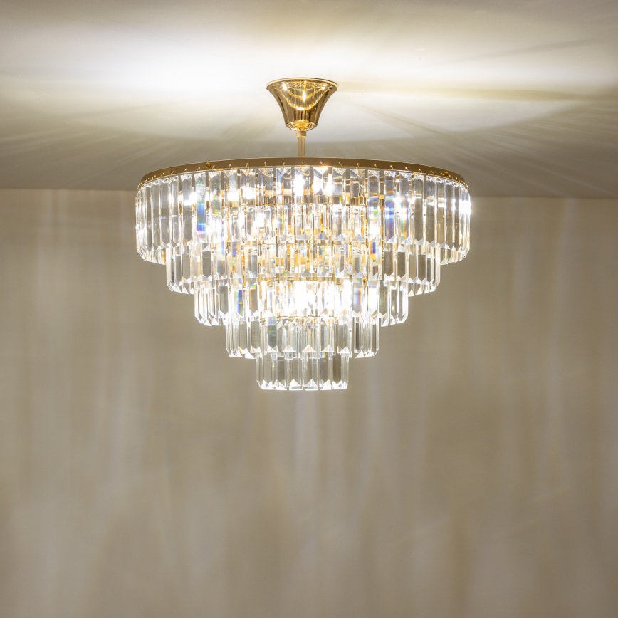 Brilagi - Aufbau-Kronleuchter CRYSTAL 5xE14/40W/230V golden
