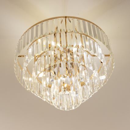 Brilagi - Aufbau-Kronleuchter CRYSTAL 5xE14/40W/230V golden