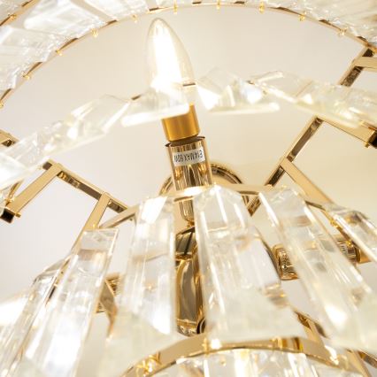 Brilagi - Aufbau-Kronleuchter CRYSTAL 5xE14/40W/230V golden
