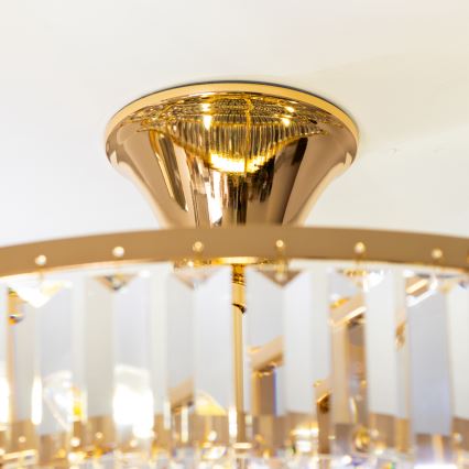 Brilagi - Aufbau-Kronleuchter CRYSTAL 5xE14/40W/230V golden