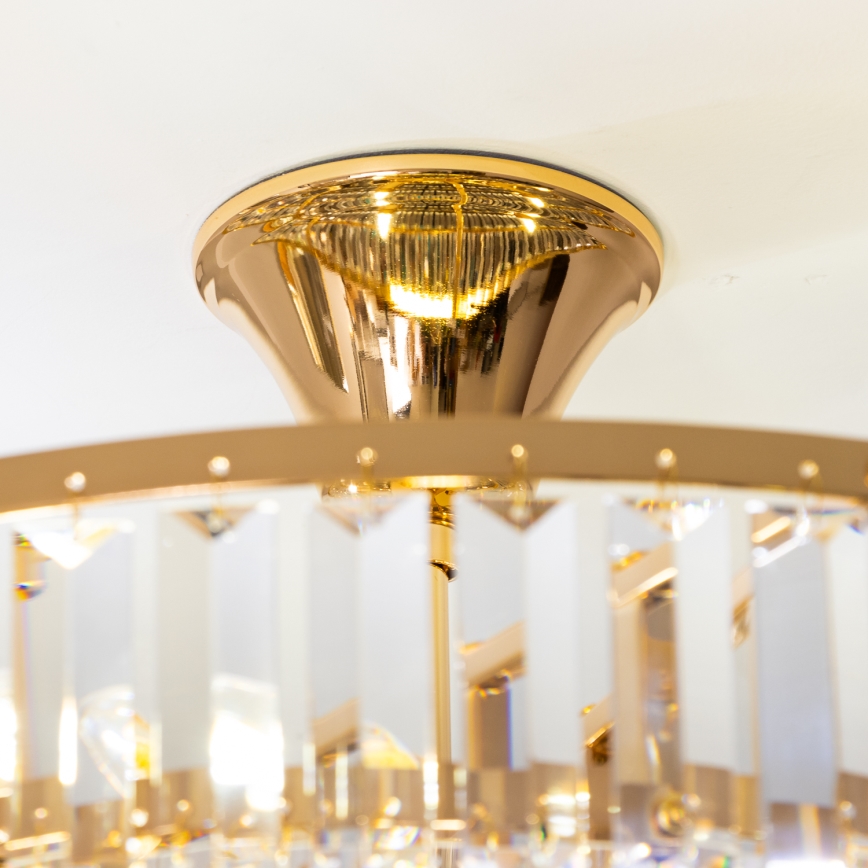 Brilagi - Aufbau-Kronleuchter CRYSTAL 5xE14/40W/230V golden