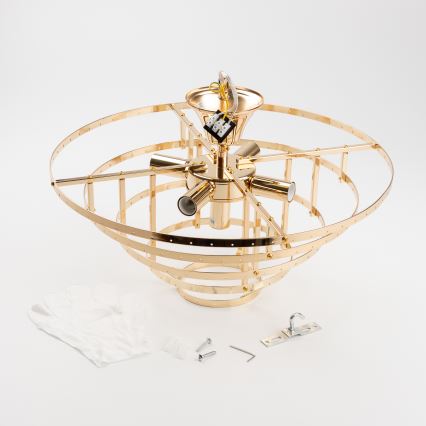 Brilagi - Aufbau-Kronleuchter CRYSTAL 5xE14/40W/230V golden