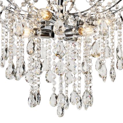 Brilagi - Aufbau-Kronleuchter CRYSTAL 6xE14/60W/230V glänzendes Chrom