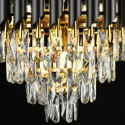 Brilagi - Aufbau-Kronleuchter ECLIPSE 7xE14/10W/230V Ø 48 cm schwarz/gold