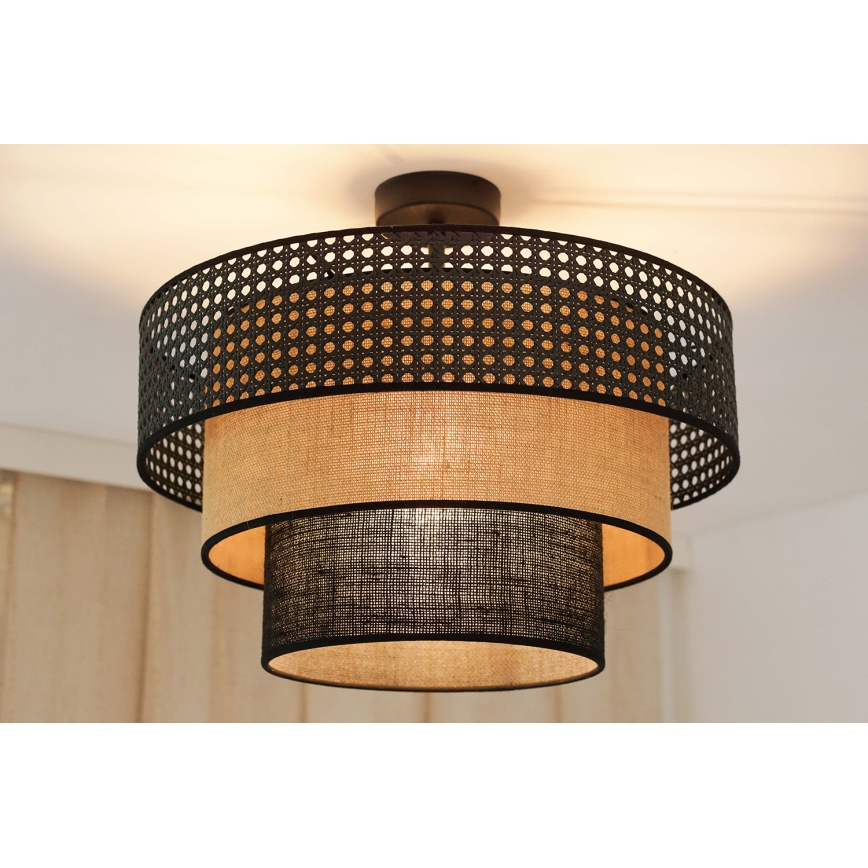Brilagi - Aufbauleuchte DAKOTA LUNETA 1xE27/15W/230V d 45 cm schwarz/beige