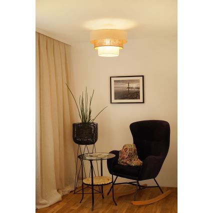Brilagi - Aufbauleuchte DENVER LUNETA 1xE27/15W/230V d 45 cm beige/braun/cremefarben