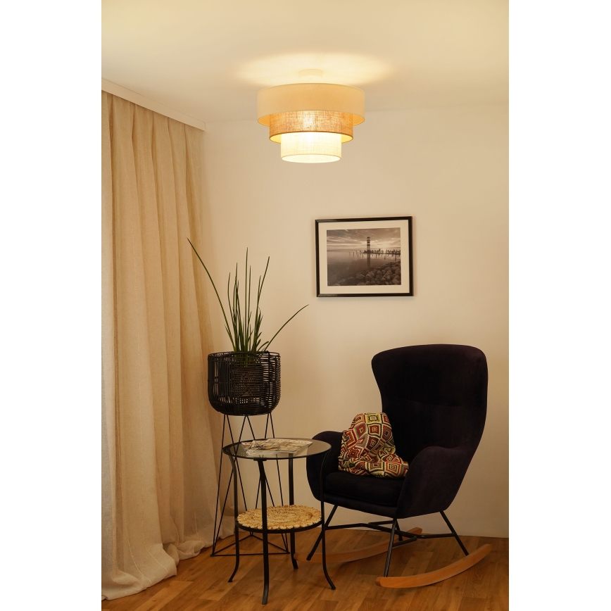 Brilagi - Aufbauleuchte DENVER LUNETA 1xE27/15W/230V d 45 cm beige/braun/cremefarben