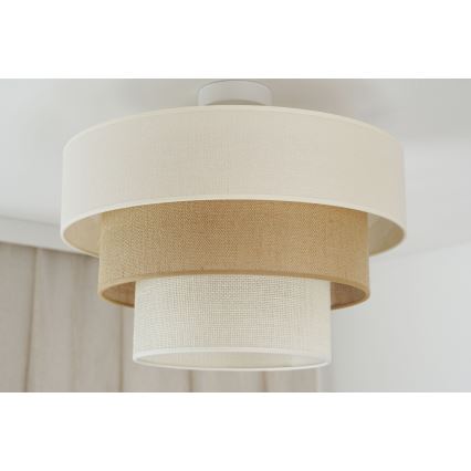 Brilagi - Aufbauleuchte DENVER LUNETA 1xE27/15W/230V d 45 cm beige/braun/cremefarben