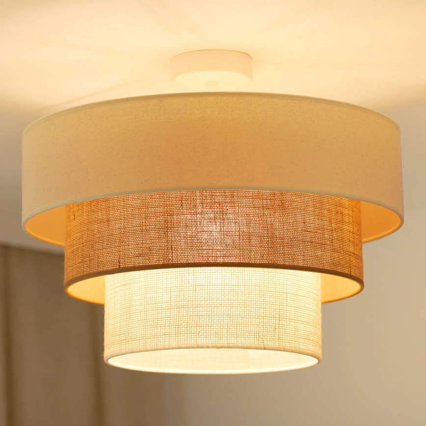 Brilagi - Aufbauleuchte DENVER LUNETA 1xE27/15W/230V d 45 cm beige/braun/cremefarben