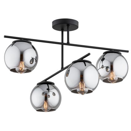BRILAGI - Aufbauleuchte DIOR 4xE27/60W/230V schwarz/rauchgrau