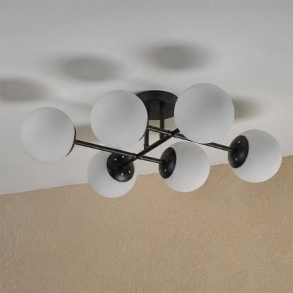 Brilagi - Aufbauleuchte MALONY 6xE14/20W/230V schwarz