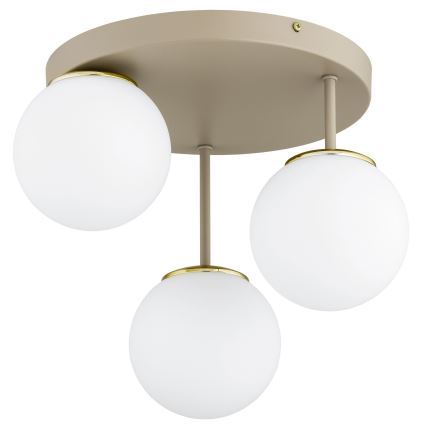 Brilagi - Aufgesetzte Deckenleuchte 3xE27/60W/230V Beige/Gold