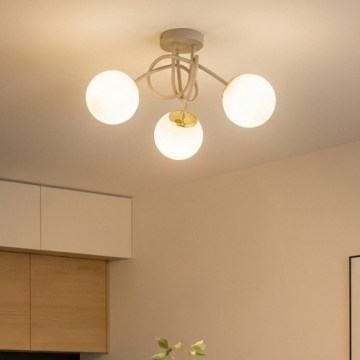 Brilagi - Aufgesetzte Deckenleuchte 3xE27/60W/230V beige/gold