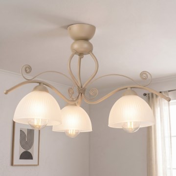 Brilagi - Aufgesetzte Deckenleuchte ANTICO MODERN 3xE27/60W/230V beige