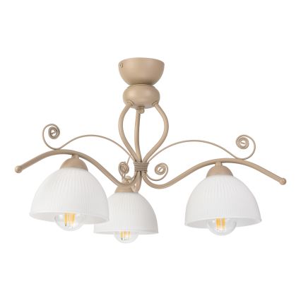 Brilagi - Aufgesetzte Deckenleuchte ANTICO MODERN 3xE27/60W/230V beige