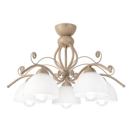 Brilagi - Aufgesetzte Deckenleuchte ANTICO MODERN 5xE27/60W/230V beige