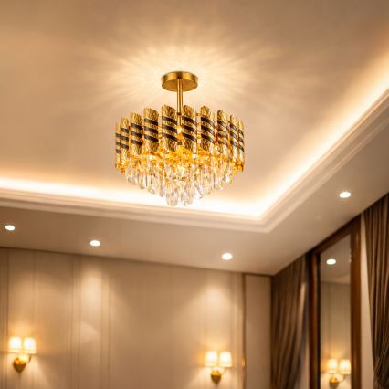 Brilagi - Aufgesetzte Deckenleuchte CRISTAL 5xE14/40W/230V, Ø 38 cm