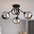 Brilagi - Aufgesetzte Deckenleuchte DIOR 3xE27/60W/230V schwarz/rauchgrau