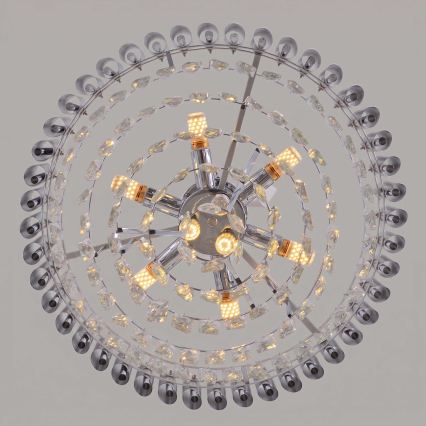 BRILAGI - Aufgesetzte Deckenleuchte ECLIPSE 9xE14/10W/230V Ø 58 cm silber