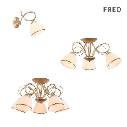 Brilagi - Aufgesetzte Deckenleuchte FRED 5xE27/60W/230V Ø 59 cm Bronze