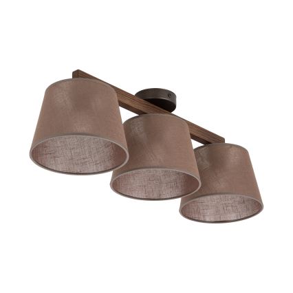 Brilagi - Aufgesetzte Deckenleuchte LATTE 3xE27/15W/230V Kiefer/Braun