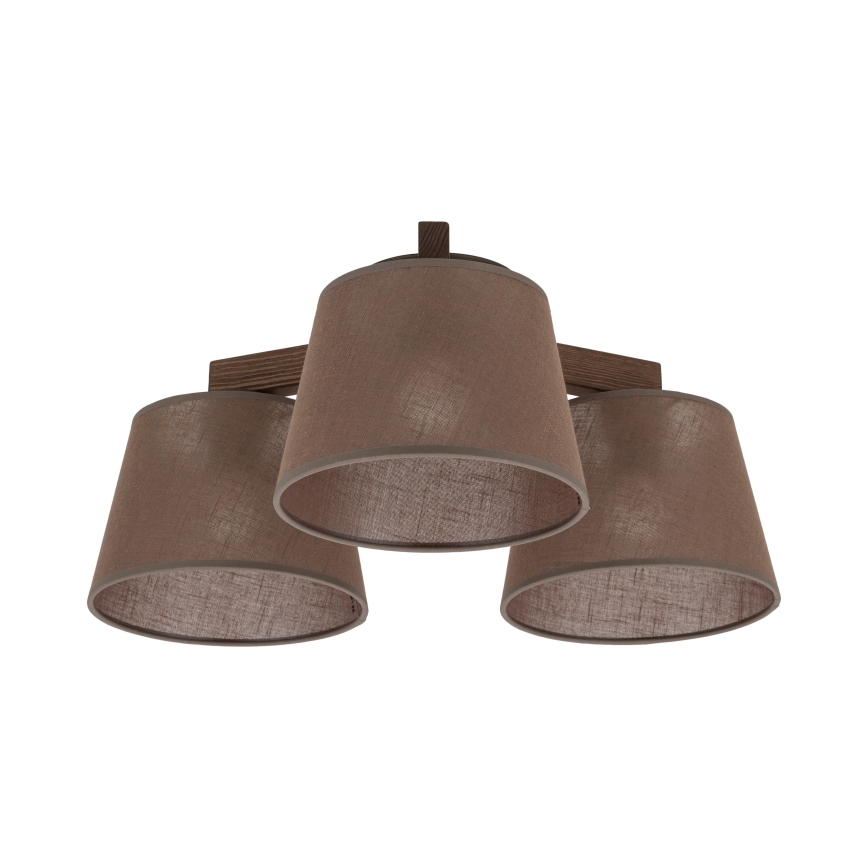 Brilagi - Aufgesetzte Deckenleuchte LATTE 3xE27/15W/230V Kiefer/Braun