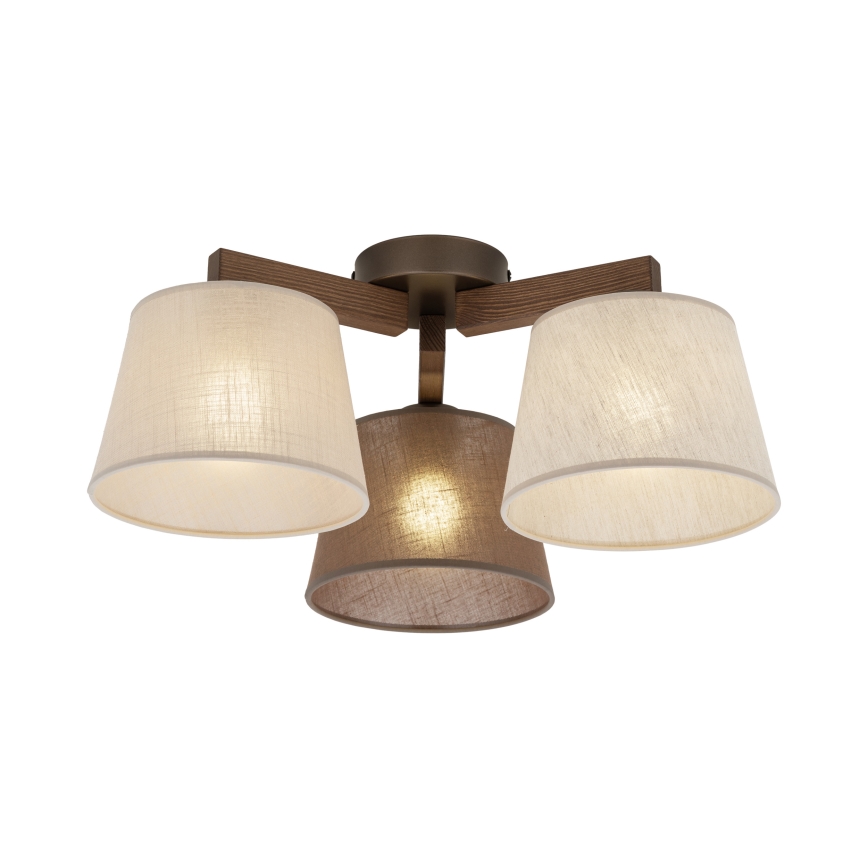 Brilagi - Aufgesetzte Deckenleuchte LATTE 3xE27/15W/230V Kiefer/Mix