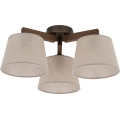Brilagi - Aufgesetzte Deckenleuchte LATTE 3xE27/60W/230V Kiefer/Beige