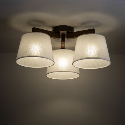 Brilagi - Aufgesetzte Deckenleuchte LATTE 3xE27/60W/230V Kiefer/Beige