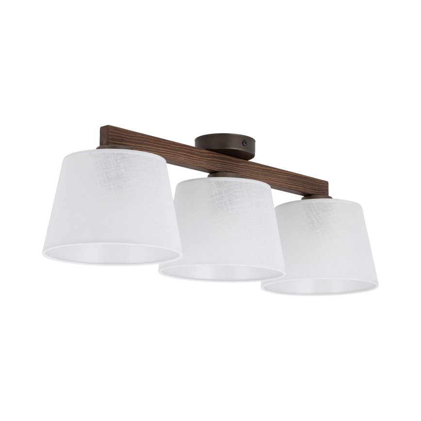 Brilagi - Aufgesetzte Deckenleuchte LATTE 3xE27/60W/230V Kiefer/Weiß