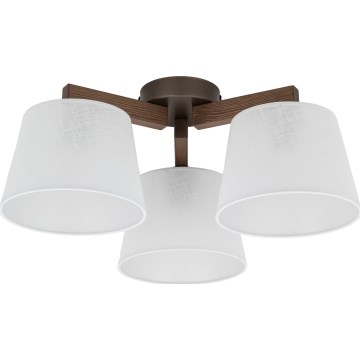 Brilagi - Aufgesetzte Deckenleuchte LATTE 3xE27/60W/230V Kiefer/Weiß