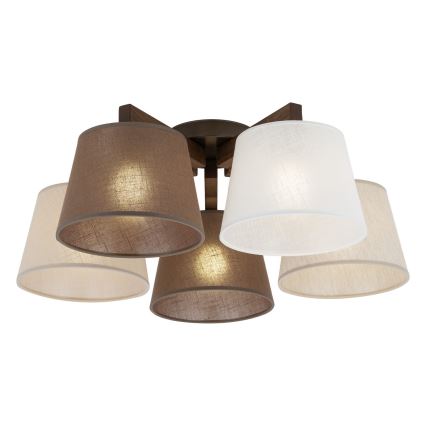 Brilagi - Aufgesetzte Deckenleuchte LATTE 5xE27/15W/230V Kiefer/Mix