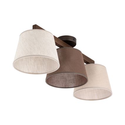 Brilagi - Aufgesetzte Deckenleuchte LATTE SABIA 3xE27/15W/230V Kiefer/Mix