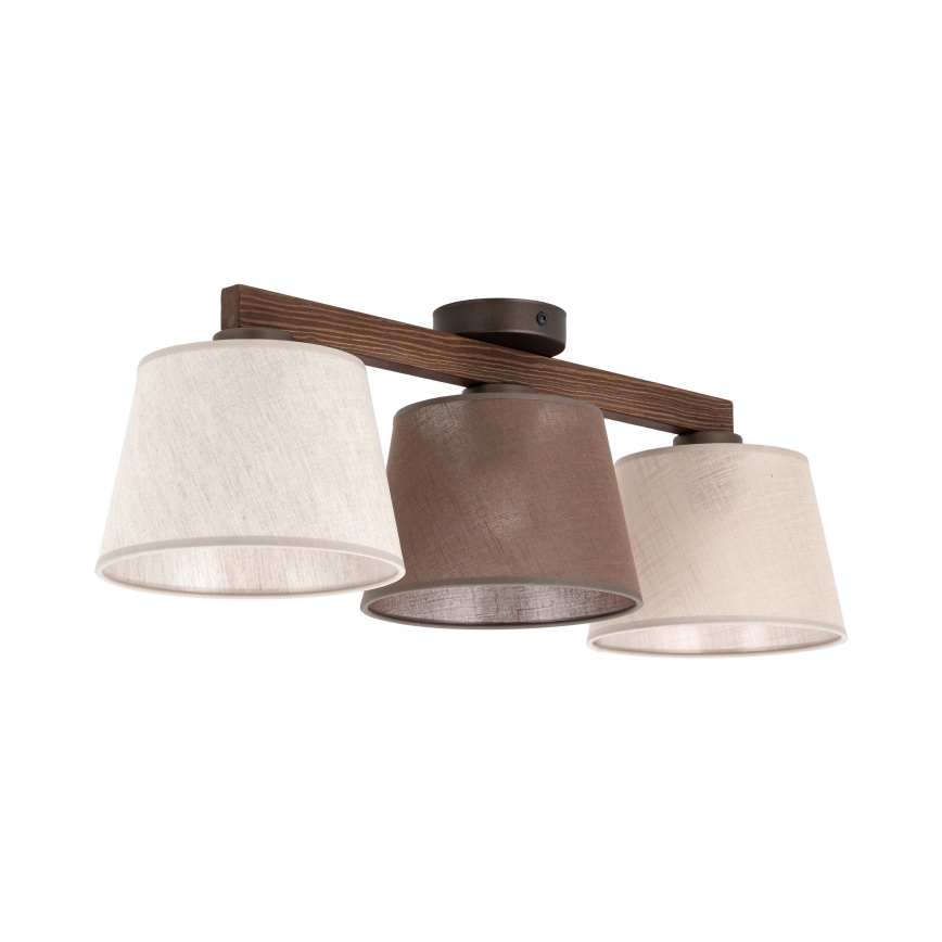 Brilagi - Aufgesetzte Deckenleuchte LATTE SABIA 3xE27/15W/230V Kiefer/Mix