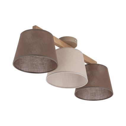 Brilagi - Aufgesetzte Deckenleuchte LATTE SABIA 3xE27/15W/230V Kiefer/Mix